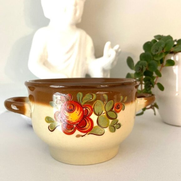 Made in Poland vintage porcelain sugar bowl or tureen wild rose - Picture 6 of 8